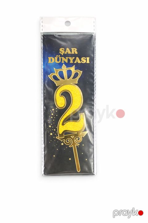 Tort üçün şam 22460864 Rəqəm 2, qızılı — Bakı