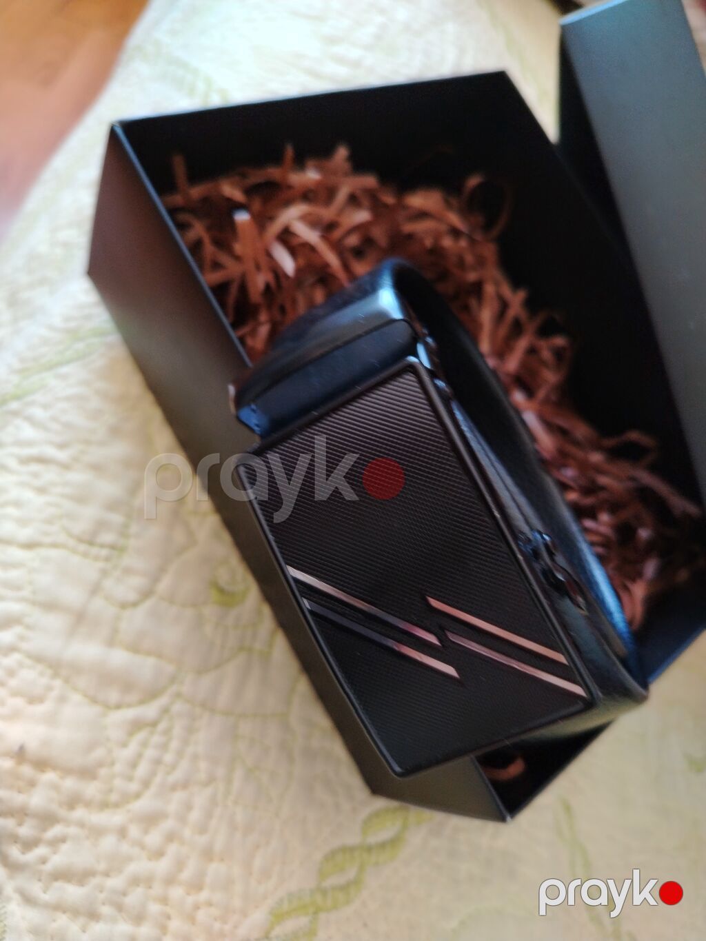 Kişi kəməri – avtomatik toka ilə - Material: qara rəngli dəri (hamar — Kəmər, Masazır (2)
