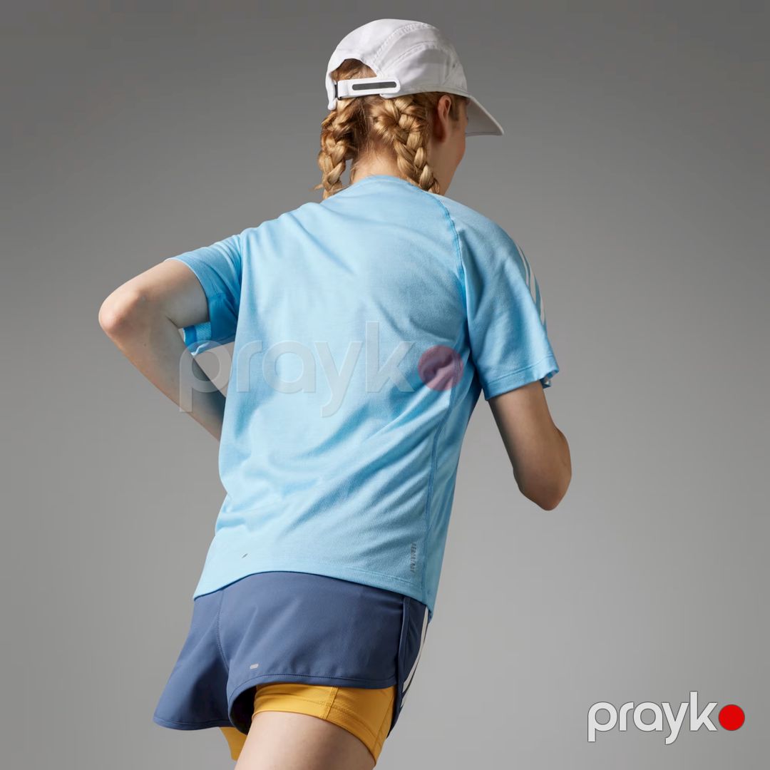 Qadınlar üçün futbolka Adidas OTR E 3S Tee IK5020, mavi, polyester/pambıq/viskoz, ölçü XXS — Mallar, Bakı (3)