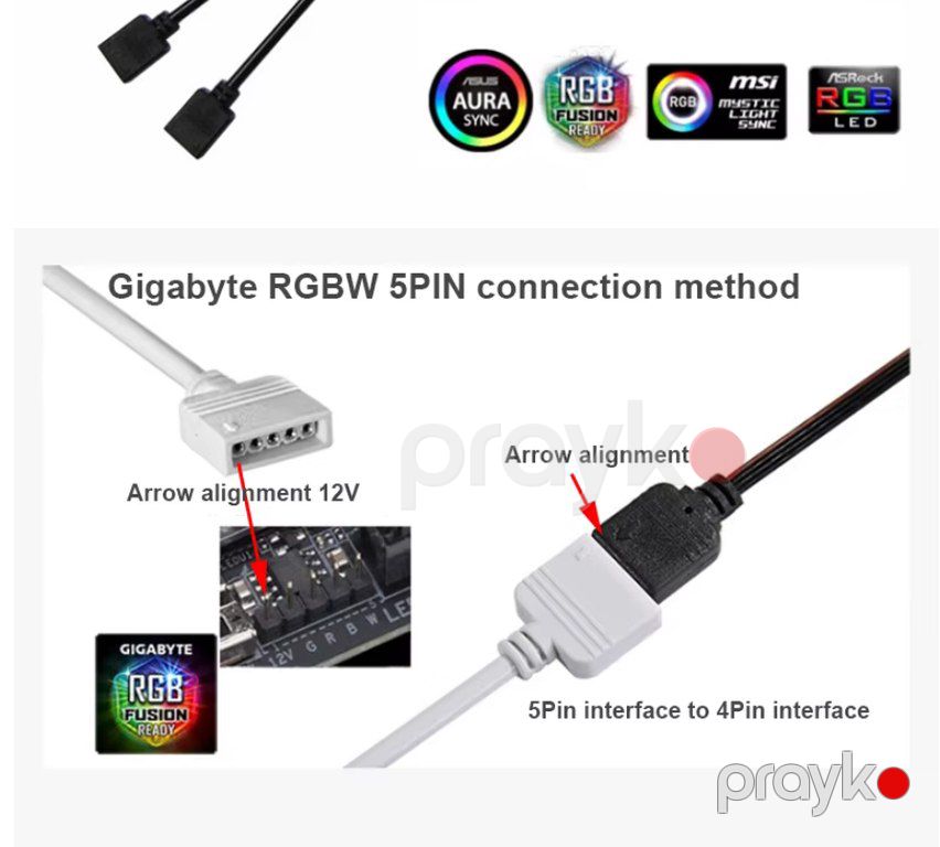 Argb Fan quraşdırmaq üçün Hub 5 port — Periferik cihazlar, Bakı (2)