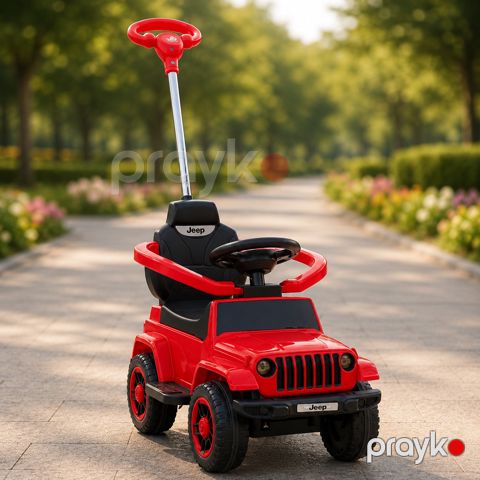 Uşaqlar üçün diyirlənən maşın Jeep Design, qırmızı — Bakı