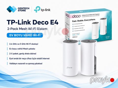 TP-Link Deco E4 (2 Pack) Mesh System — Bakı