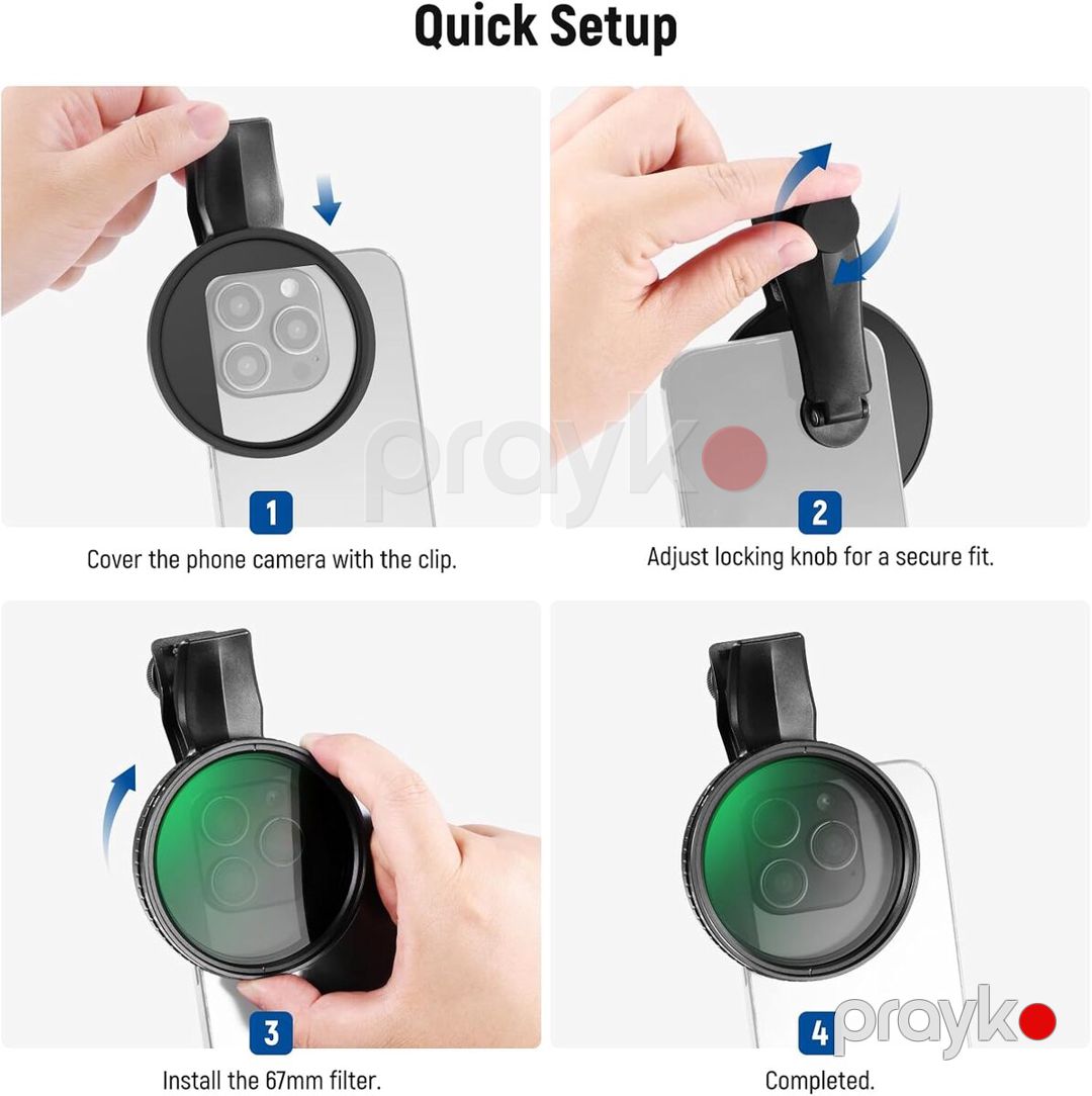 Neewer telefon üçün dəyişkən ND filter dəsti — Smartfonlar, Bakı (8)