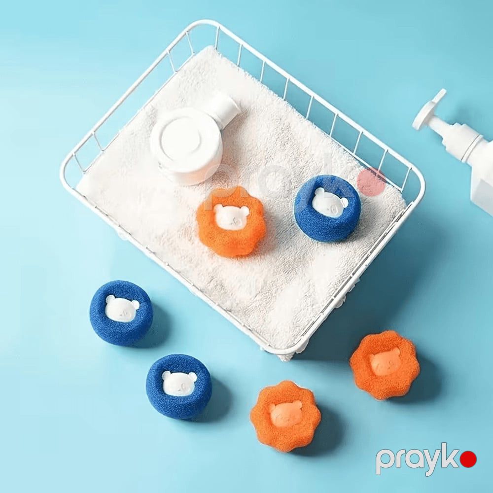 Paltaryuyan maşın üçün ev heyvanı tükü təmizləyici top, təkrar istifadə olunan, mavi və narıncı, 2 ədəd — Mallar, Bakı (3)