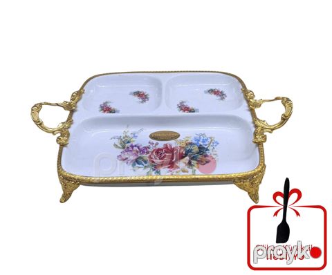 Çərəz qabı Hasem 132_RB, keramika, 24x25x5 sm + hədiyyə kürəkcik — Bakı