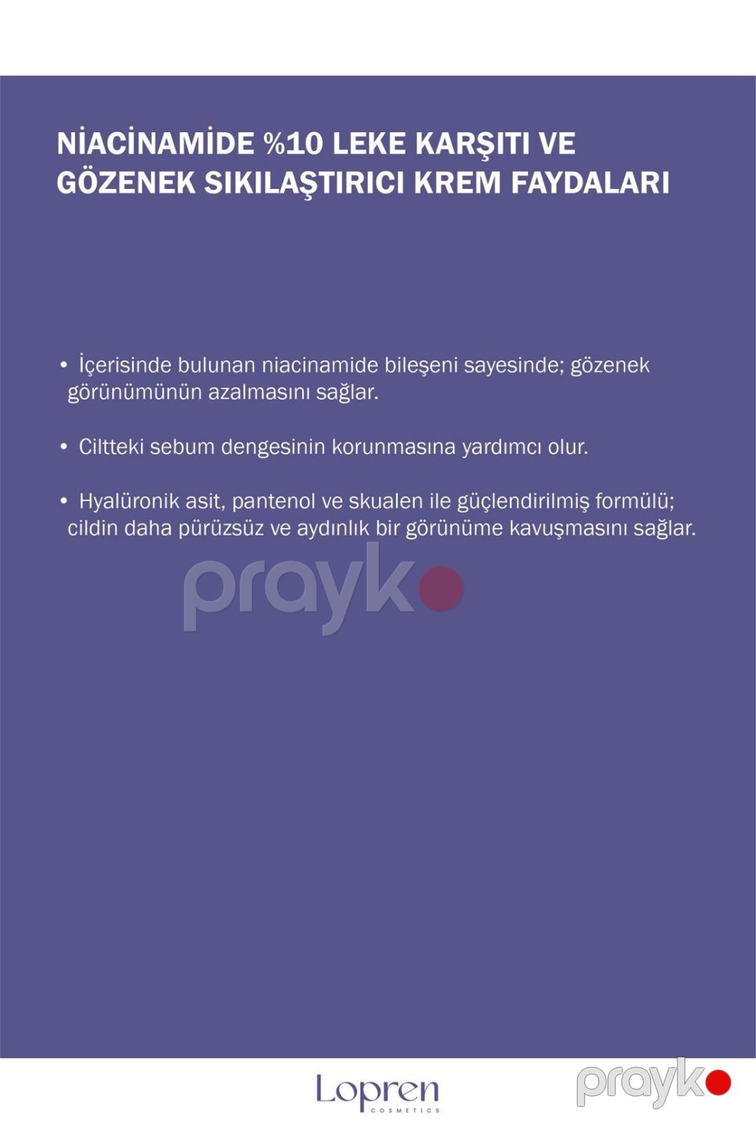Üz üçün krem Lopren Niacinamide 10% Anti-Blemish, 200 ml — Mallar, Bakı (3)