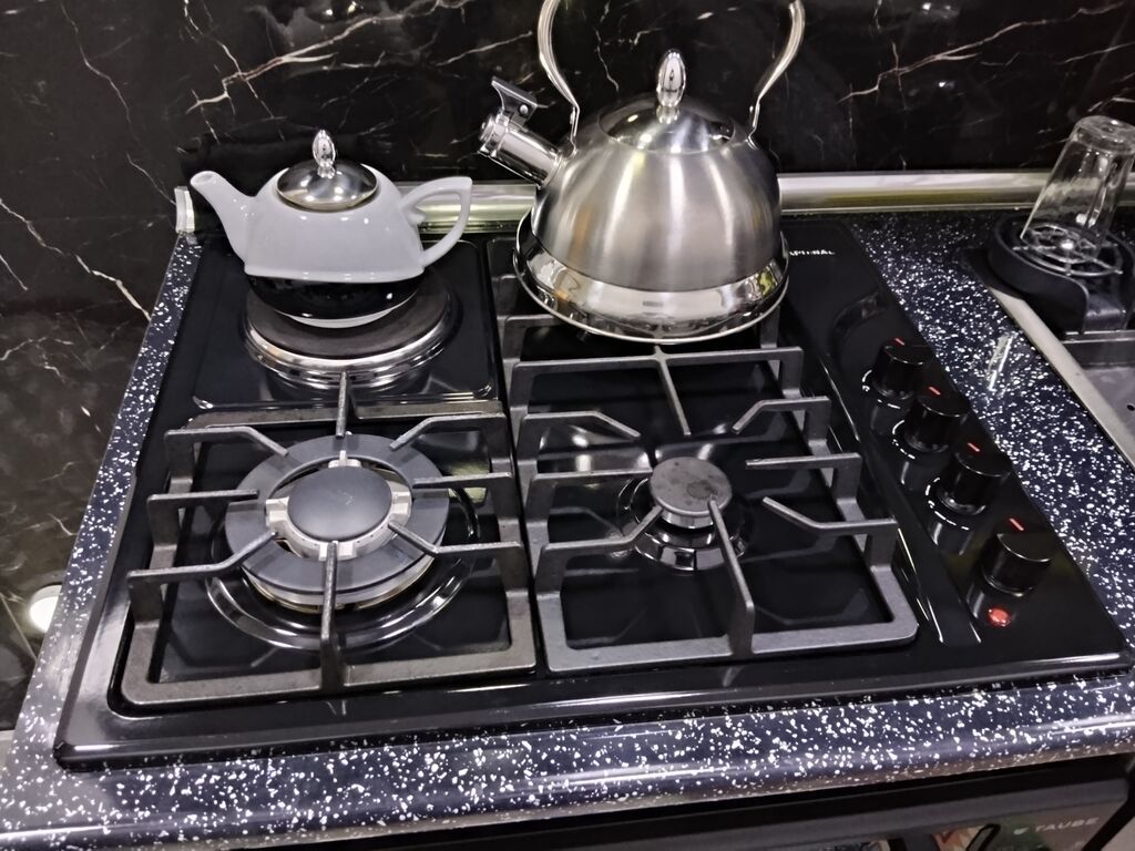 Mətbəx üçün dəst: qaz plitəsi və çoxfunksiyalı paslanmayan polad — Plitələr, Bakı (5)