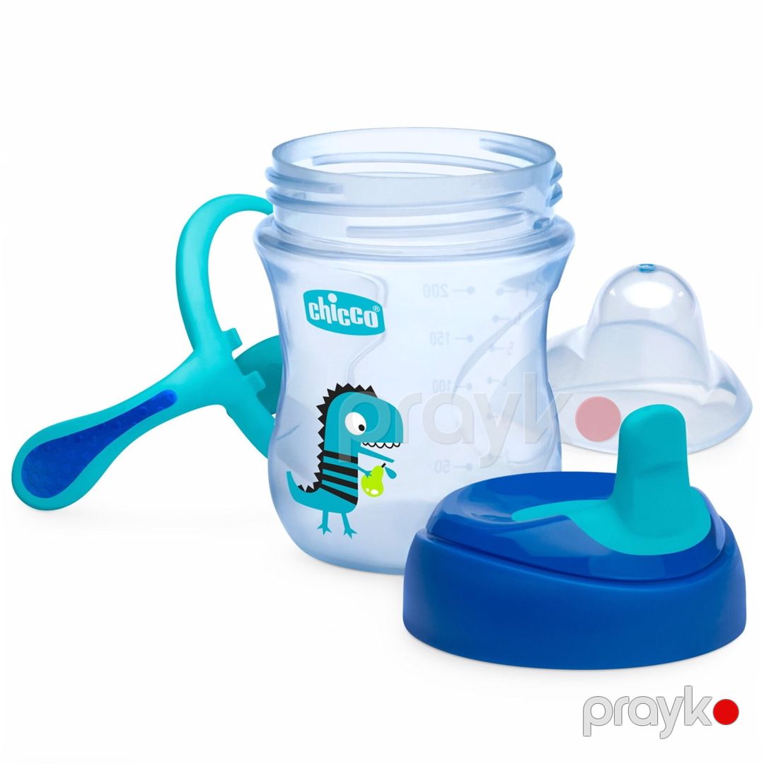 Uşaq üçün su qabı Chicco Training Cup, 200 ml, mavi, 6 Ay+ — Mallar, Bakı (3)
