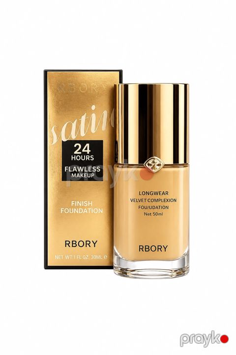 Tonal krem Rbory Satin Matte Finish Foundation 02 Warm Beige SPF yoxdur 30 ml Tonlaşdırıcı krem Tonlaşdırıcı — Bakı