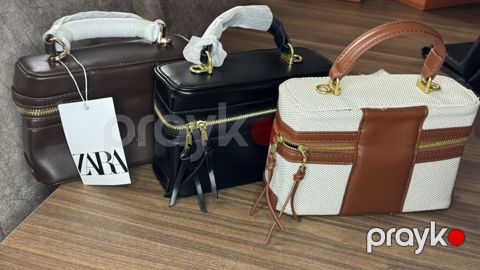 Zara brendinə məxsus mini qutu formalı çanta modeli. - Dizayn: Sərt — Masazır