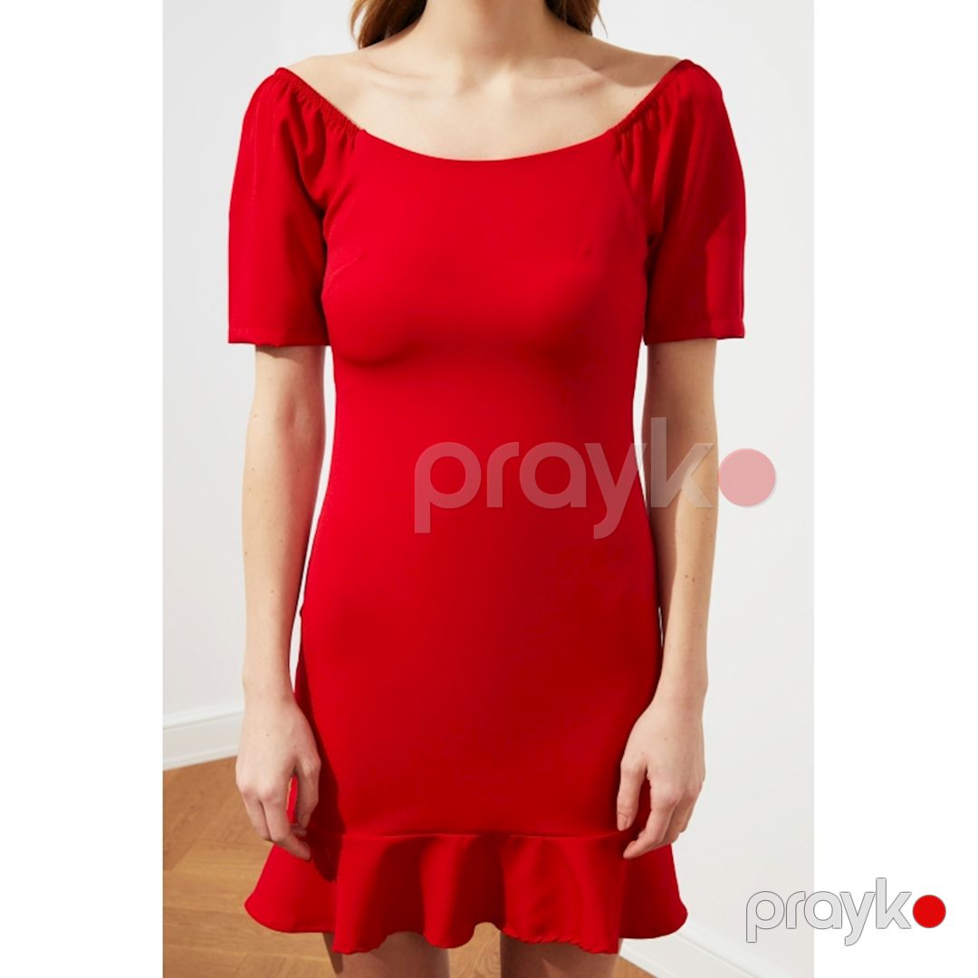Qadınlar üçün gündəlik don MRD-111046, qırmızı, polyester/elastan, ölçü XS — Gündəlik paltarlar, Bakı (3)