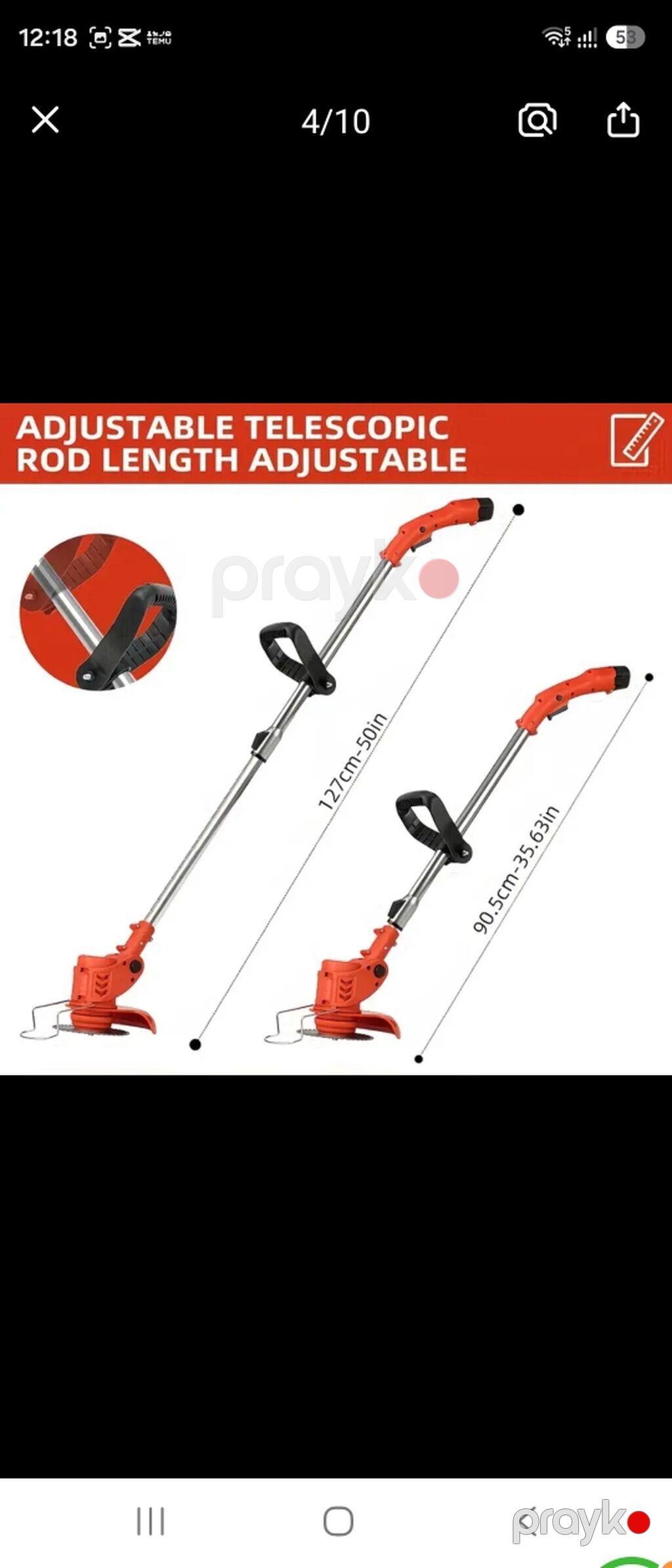 Akkumulyatorlu ot biçən/trimmer Xüsusiyyətlər: - 12V Li-ion çıxarılan — Çim biçicilər və trimmerləri, Gəncə (5)