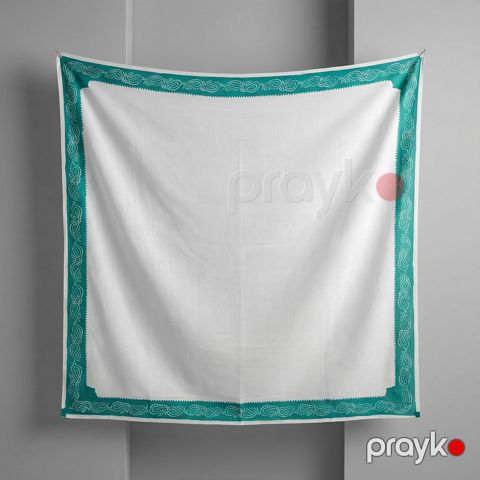 Kəlağayı Süsən S858, ipək, ağ, 150x150 sm — Bakı