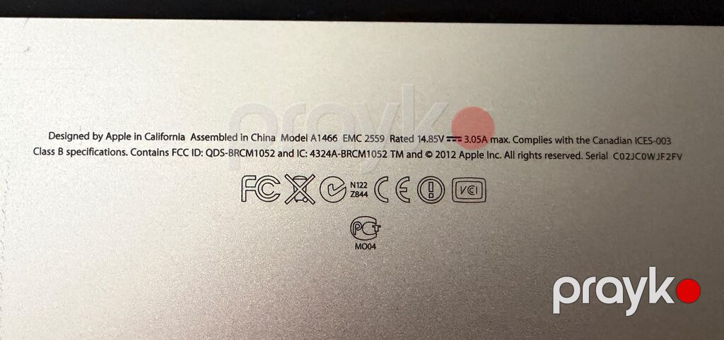 MacBook məlumatları: Model: MacBook Air 13-inch Model No.: A1466 — Apple Macbook, Bakı (3)