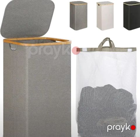 Saxlama səbəti vm1412, parça, boz, 60x28x35 sm — Bakı