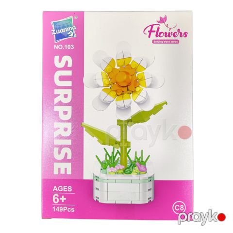 Konstruktor Zuanma Flowers Surprise NO.103, 149 element, 6+ yaş — Bakı