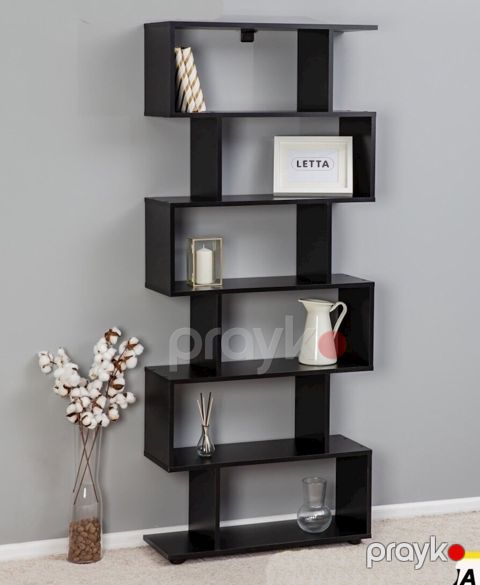 Stellaj Letta 176x73x25 sm, Ldsp, qara — Bakı