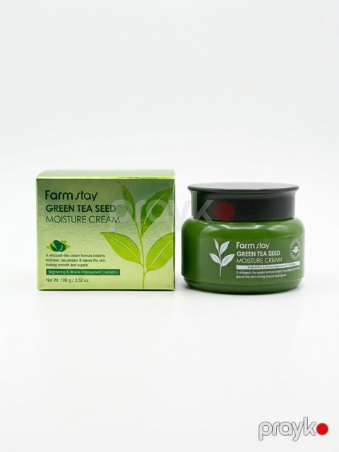 Üz kremi FarmStay, green tea seed moosture cream, Cica, 100 ml, Nəmləndirici, Çayağacı yağı, Çay ağacı ekstraktı — Bakı