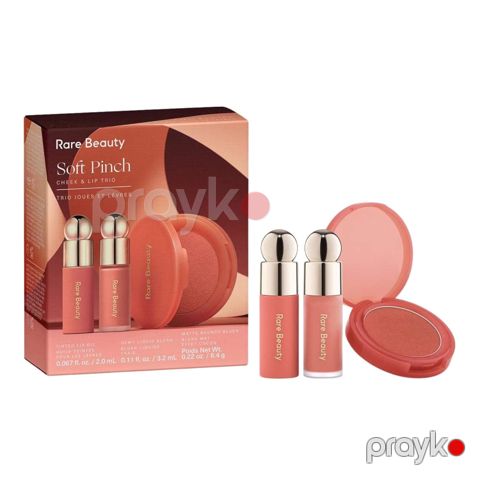 Dekorativ kosmetika dəsti Rare Beauty Soft Pinch Cheek & Lip Trio (mini-ənlik Soft Pinch Liquid Blush, dodaq üçün yağ Soft Pinch Tinted Lip Oil, ənlik Soft Pinch Matte Bouncy Blush) — Bakı