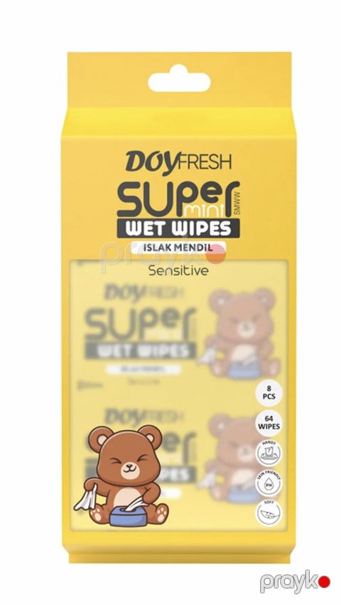 Nəm salfet dəsti Doyfresh mini 8x8 əd — Bakı
