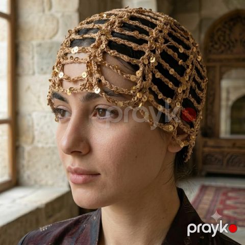 Toxunma papaq qadınlar üçün, akril, qəhvəyi — Bakı