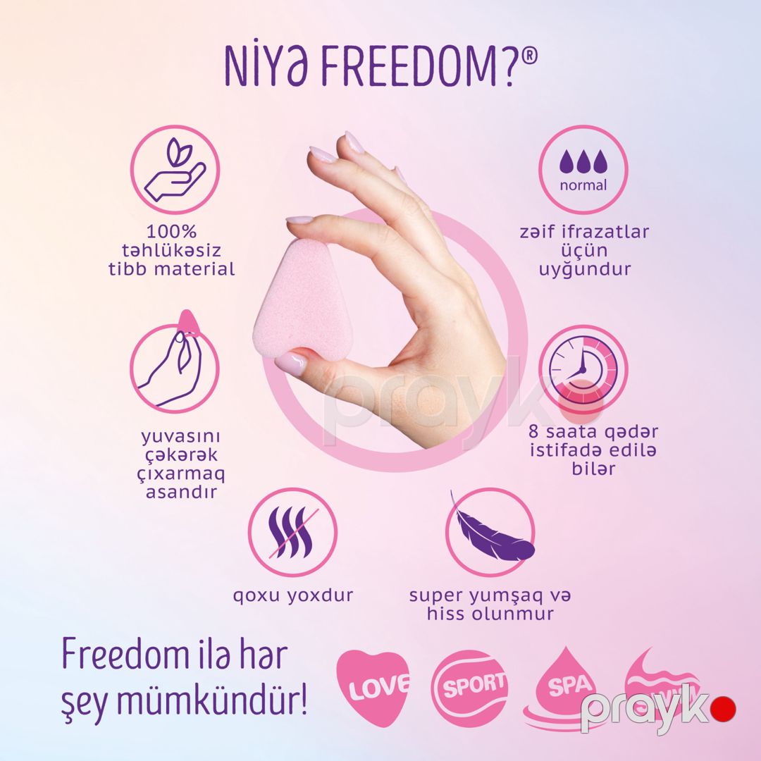 Gigiyenik tamponlar Freedom Mini 3 əd — Mallar, Bakı (3)