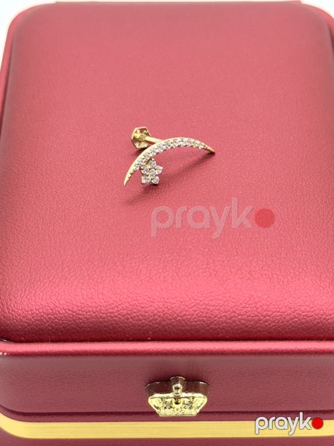 Sırğa pirsinq üçün Golden Gold, qızıl 585 əyar, 0.67 q — Bakı