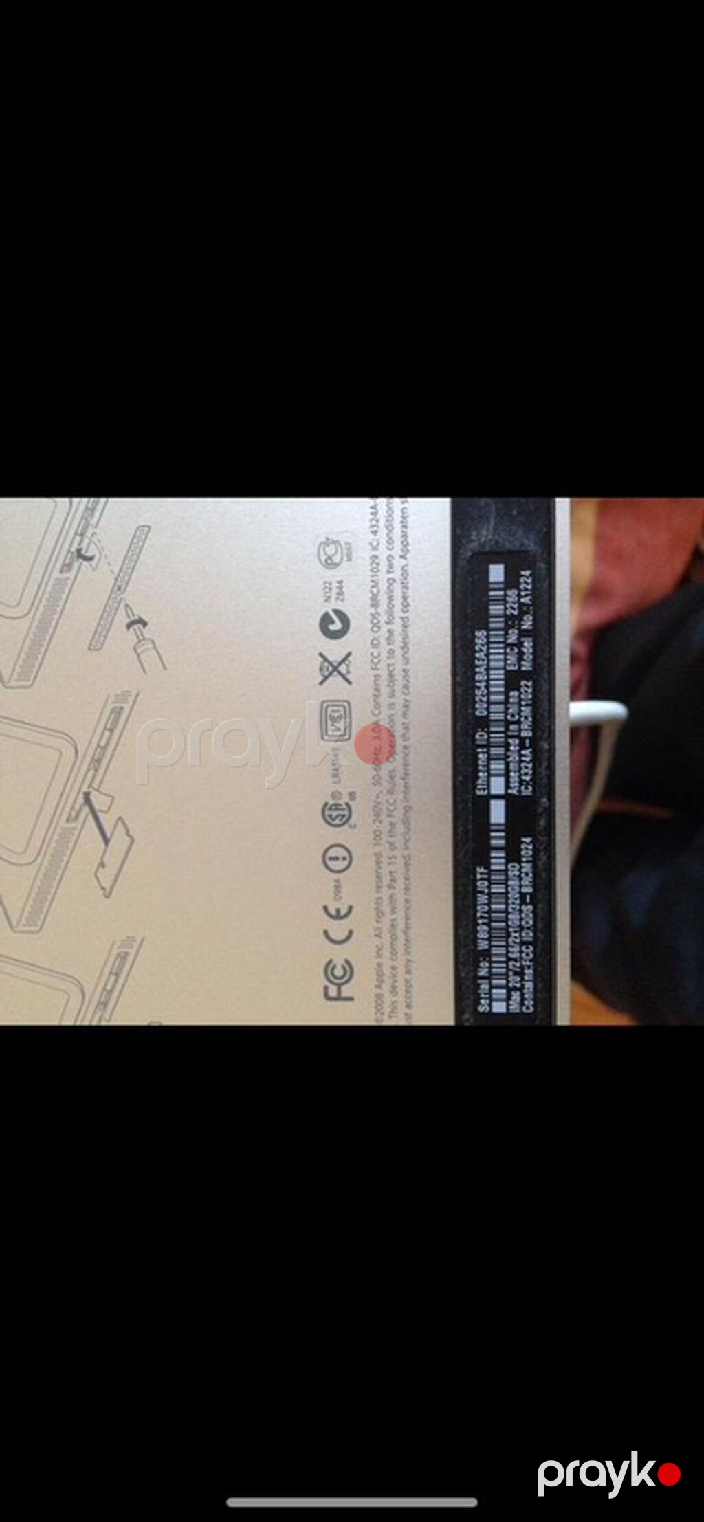 Apple iMac A1224 (EMC 2133) – 20" All‑in‑One - Ekran: 20 düym, LED — Masaüstü kompüterlər, Digah (3)