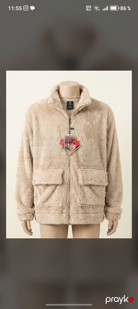 Camel’s brendindən isti xəz teksturalı unisex fleese jaket - Rəng — Bakı