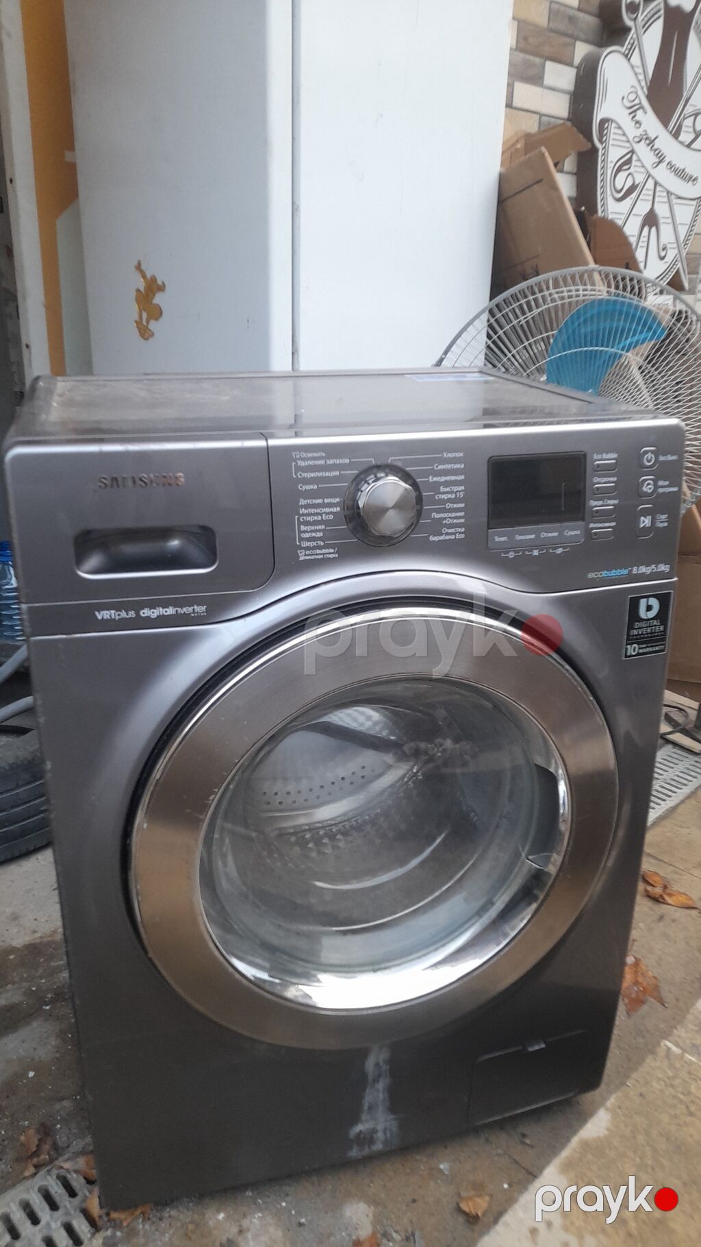 Samsung paltaryuyan maşın – ön yükləməli, inox/gri korpus. Əsas — Çamaşır maşınları, Bakı (2)