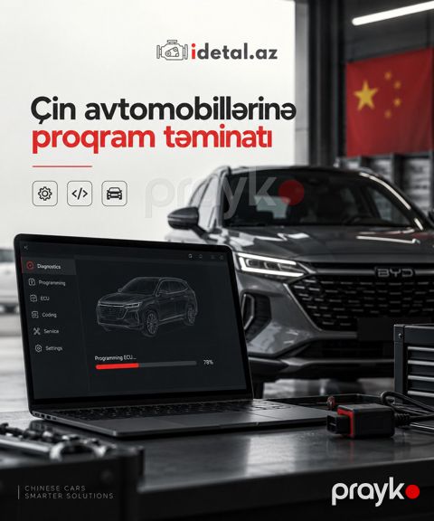 Çin avtomobilləri üçün proqram təminatı və proqramlaşdırma xidməti — Bakı