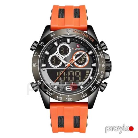 Kişi qol saatı Naviforce NF9188T Black/Orange — Bakı
