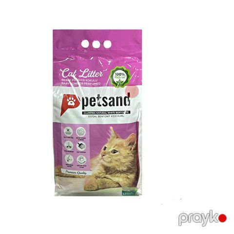 Pişik tualeti üçün doldurucu Petsand bentonit, uşaq pudrası, 10 l — Bakı