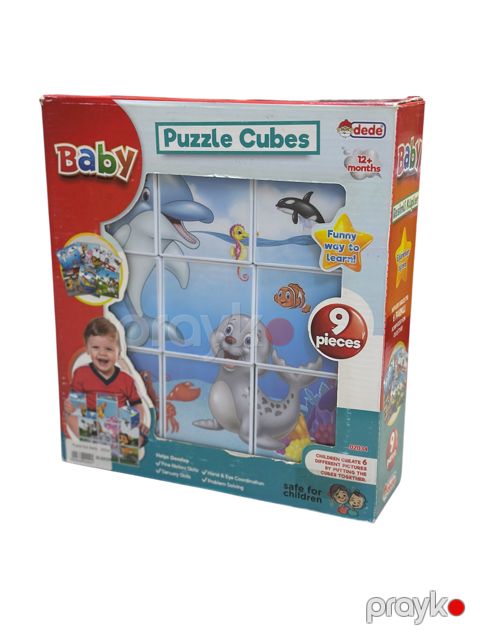 Uşaqlar üçün blok pazl dəsti Dede Puzzle Cubes 4189_38472840, 9 parça — Bakı