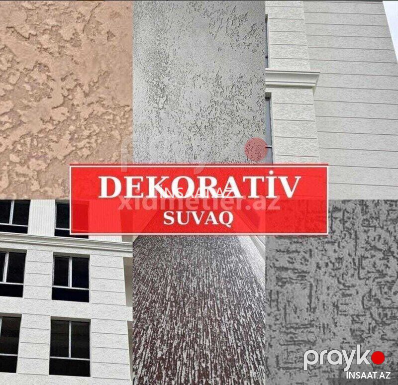 Fasad tarcofka boya isleri — Rənglər və vernik, Bakı (2)