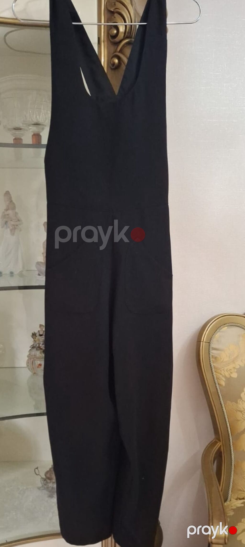 Sisley brendinin qadın üçün qara kombinezonu. - Model: dərin — Kombinezof, Digah (2)