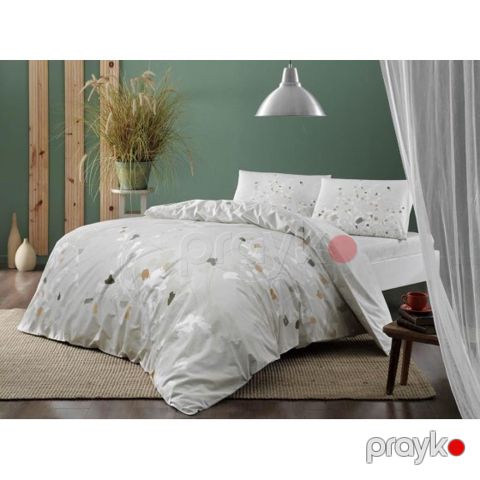 Yataq dəsti Taç Ranforce Adena Bej, yorğan üzü 160x220 sm, mələfə 180x260 sm, yastıq üzü 50x70 sm, tək çarpayı, ranfors, pambıq, bej - 8682475040976 — Bakı