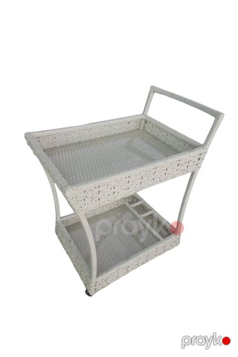 Bağ üçün stol Zili Rattan 55x76x85 sm, ağ — Bakı
