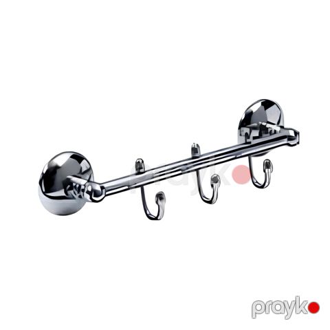 Hamam otağı üçün qarmaq Viya Banyo H-098, paslanmayan polad, gümüşü, 3 əd — Bakı