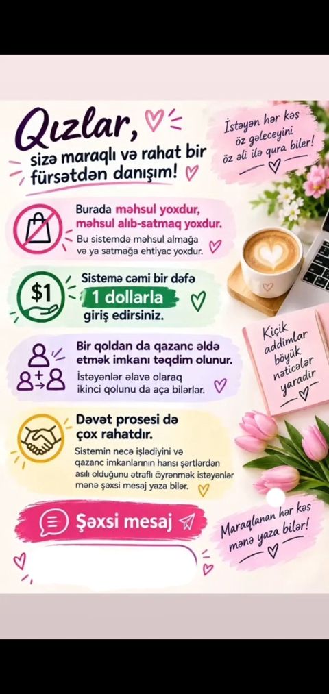 Qızlar üçün rahat əlavə gəlir imkanı – məhsulsuz sistem - Bu sistemdə — İnzibati işçilər