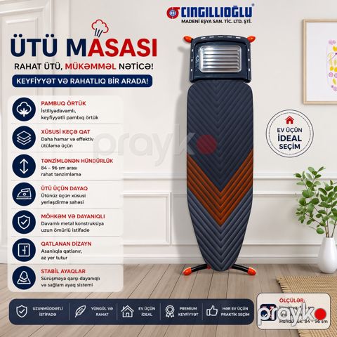 Ütüləmə lövhəsi 2508, 135х40х96 sm — Bakı