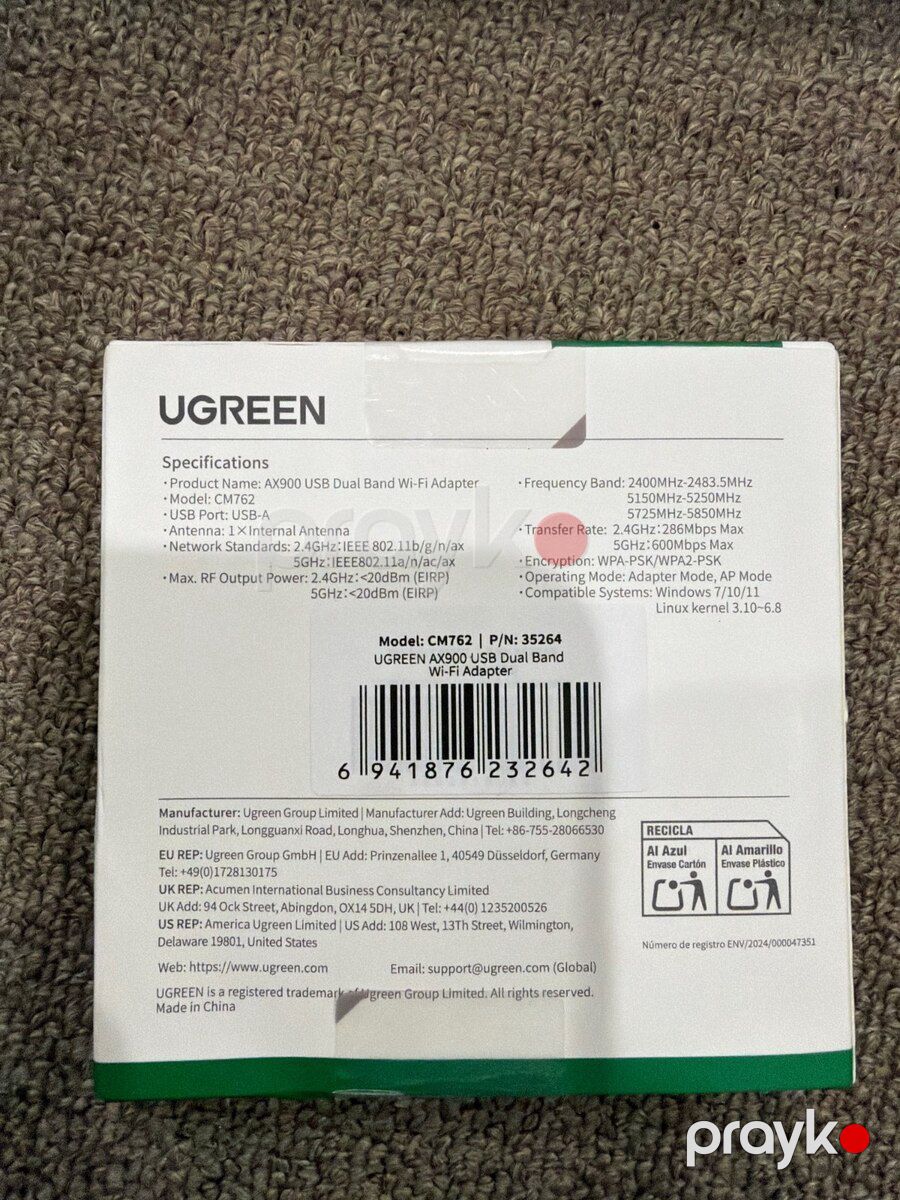 Ugreen Wi-Fi 6 Wireless Adapter — Şəbəkə və server avadanlığı, Bakı (2)