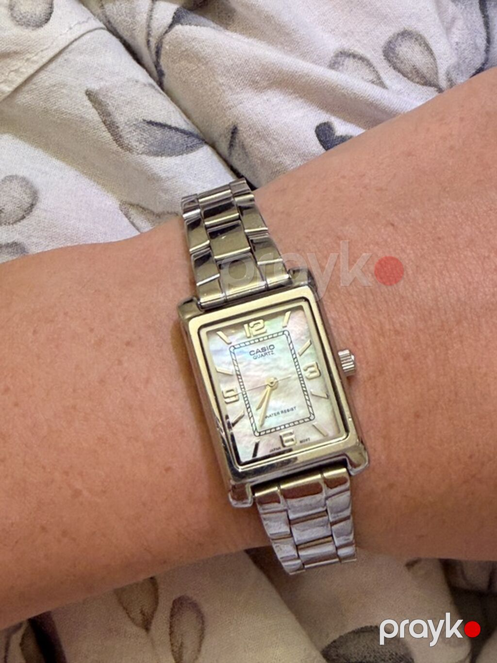 Casio qadın qol saatı – zərif düzbucaqlı korpus və metal qolbaqla — Qol saatları, Digah (5)