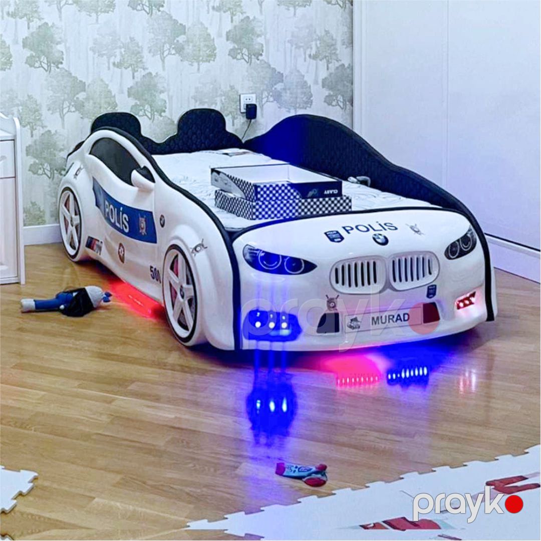Uşaq çarpayısı 3D maşın formasında — Uşaq mebeli dəstləri, Bakı (6)