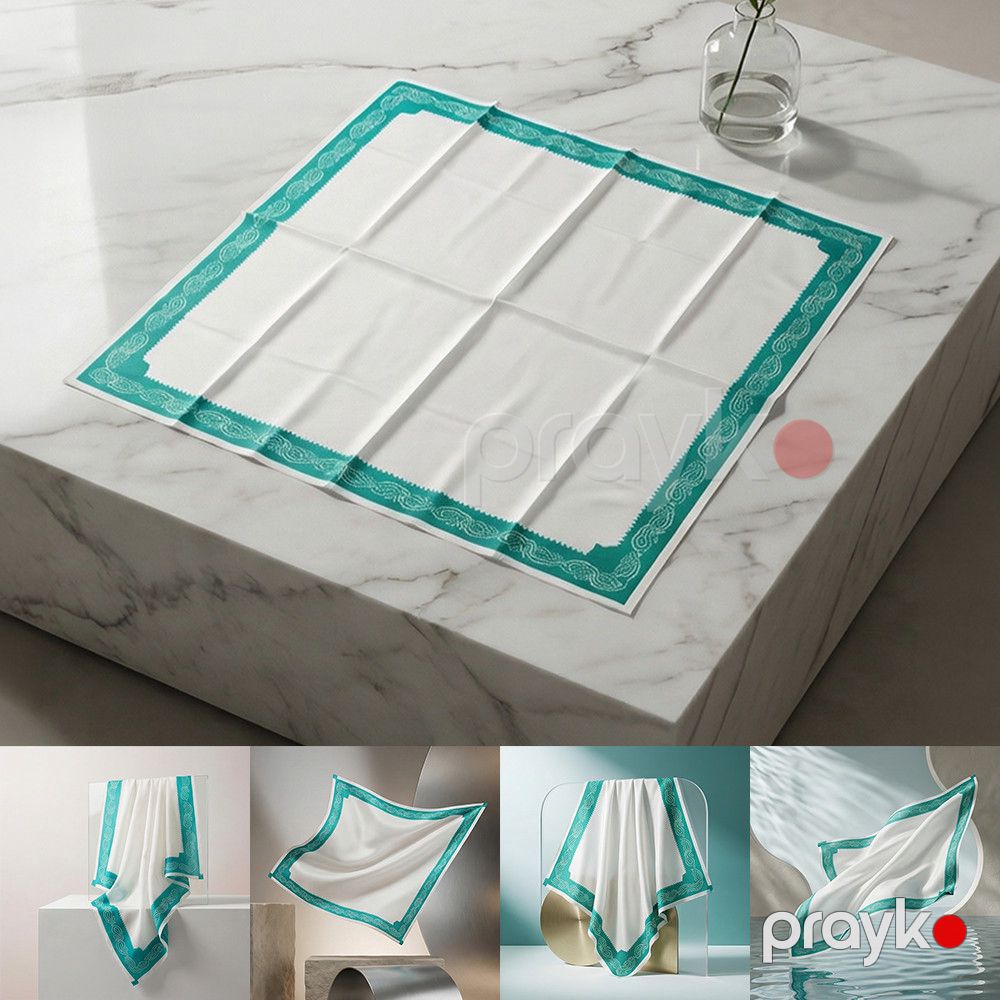 Kəlağayı Süsən S858, ipək, ağ, 150x150 sm — Mallar, Bakı (3)