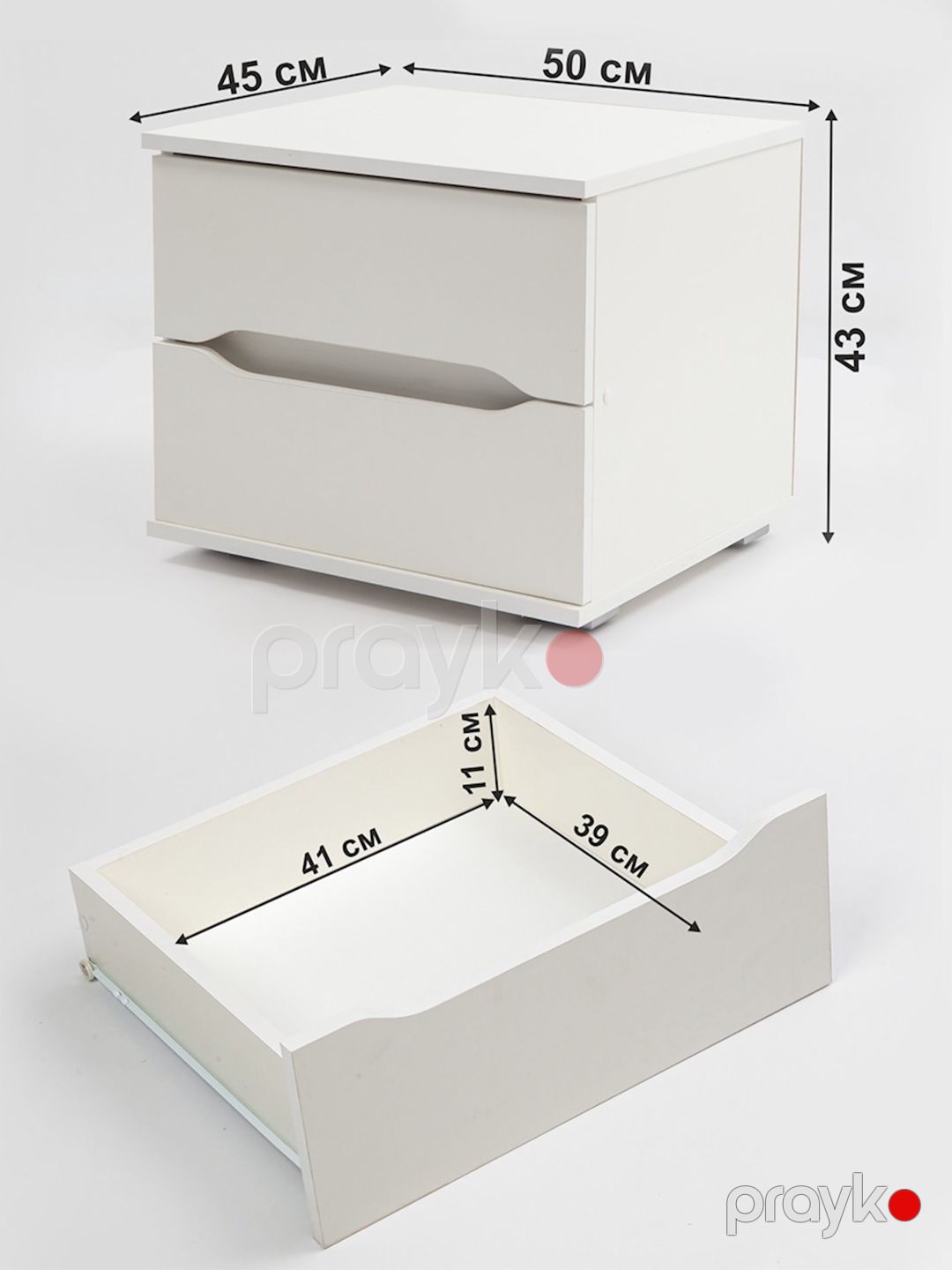 Çarpayıyanı tumba Letta 50x43x45 sm, Ldsp, ağ — Mallar, Bakı (2)