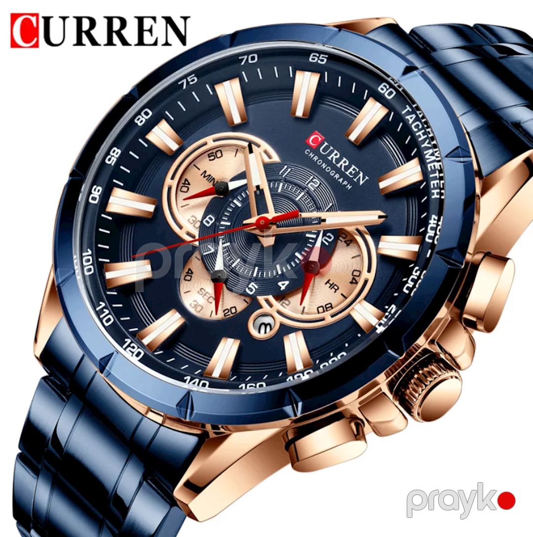 Kişi qol saatı Curren C8363 Blue/Rosegold — Mallar, Bakı (3)