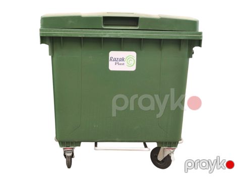 Zibil çəni BYZ 4964, plastik, yaşıl, 1100 L — Bakı