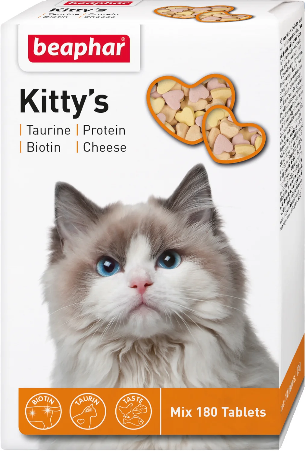Beaphar Kitty’nin Pişiklər üçün Biotin, Taurin və Zülal Əlavəsi, 180 Tablet — Bakı