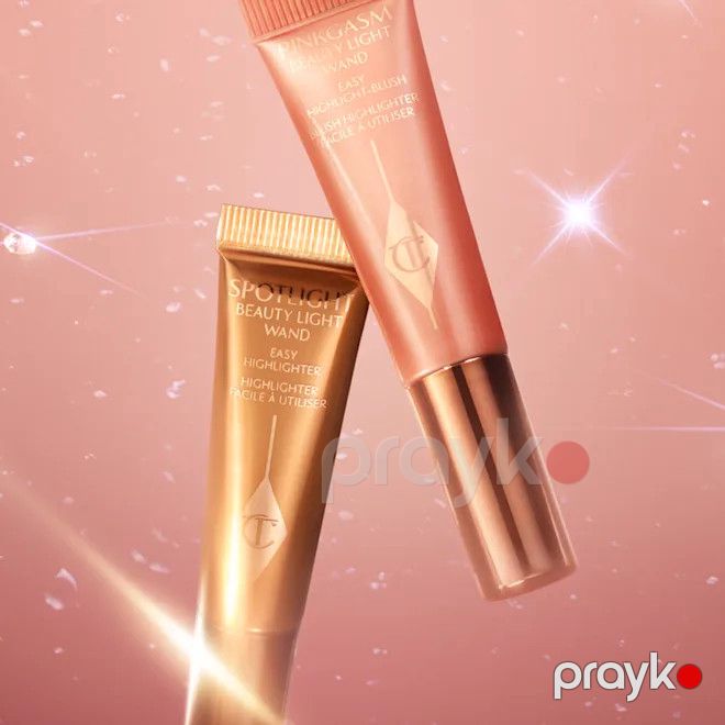 Makiyaj üçün dəst Charlotte Tilbury Hollywood Superstar Glow (xaylayter Hollywood Spotlight +ənlik Pinkgasm Glowgasm) — Mallar, Bakı (3)